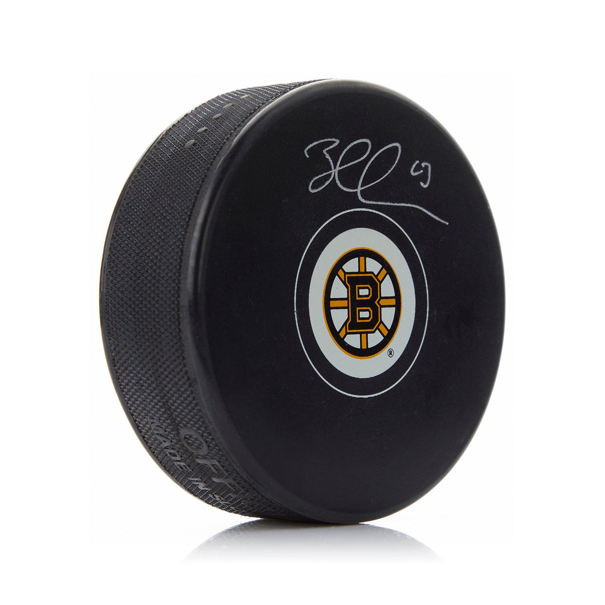 Brad Marchand Autographed Boston Bruins Hockey Puck product image 1, provided for visual reference and product detail review