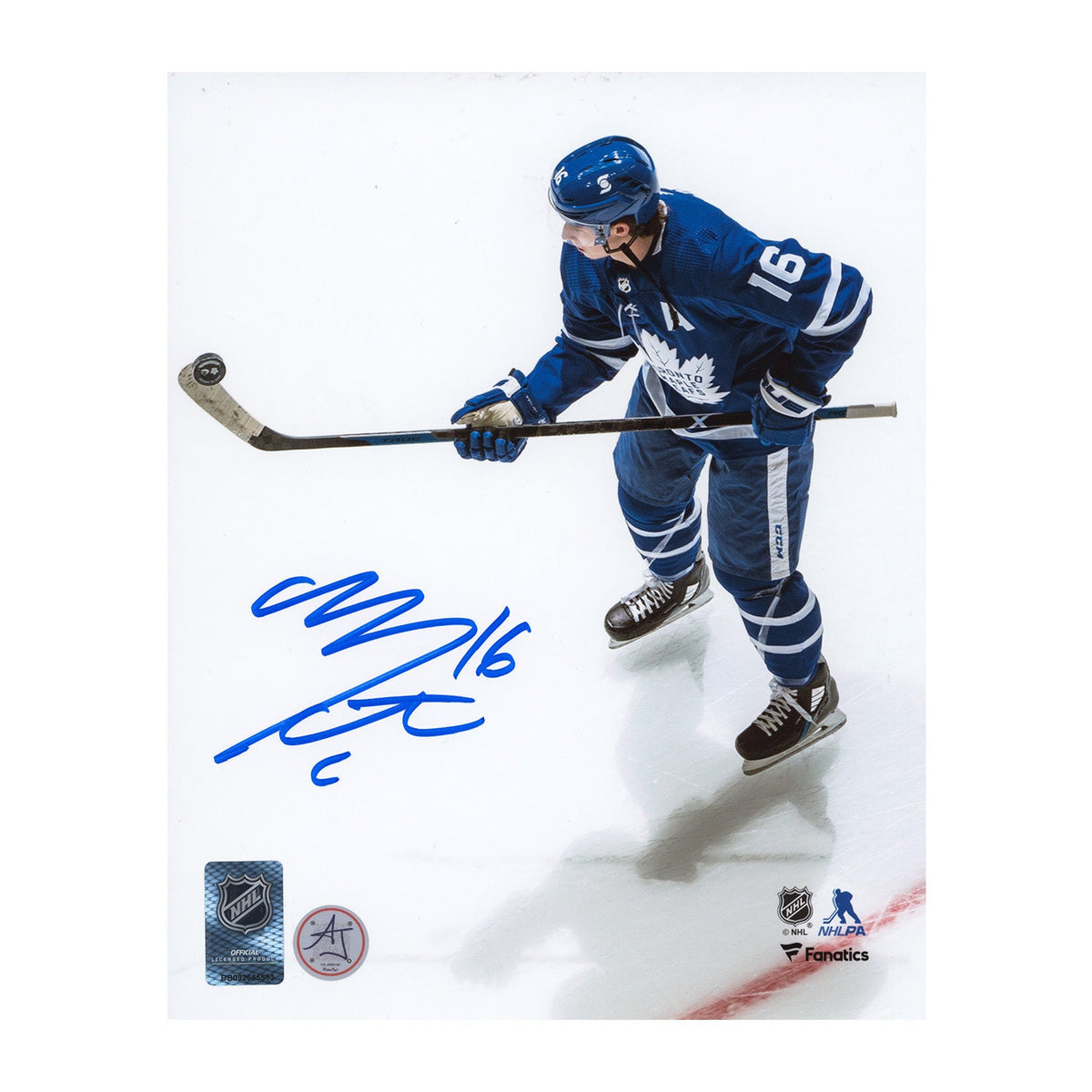 Mitch Marner Autographed Toronto Maple Leafs Aerial View 8x10 Photo product image 1, provided for visual reference and