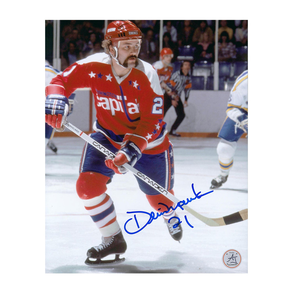 Dennis Maruk Autographed Washington Capitals Game Action 8x10 Photo product image 1, provided for visual reference and
