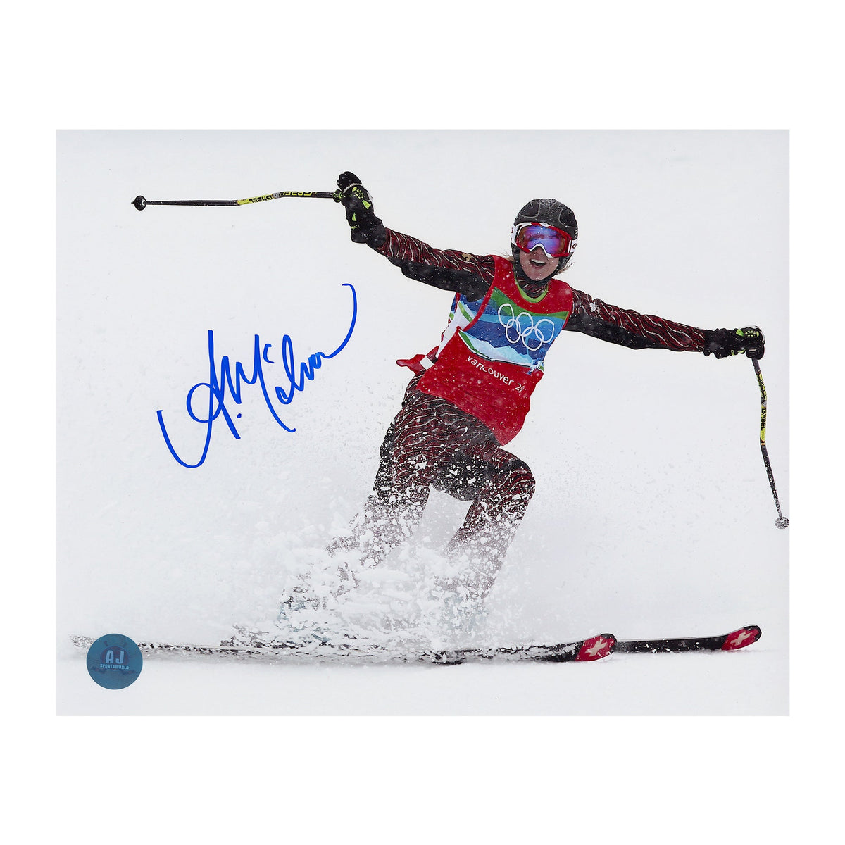 Ashleigh McIvor Signed Vancouver 2010 Skiing 8x10 Photo product image 1, provided for visual reference and product detail