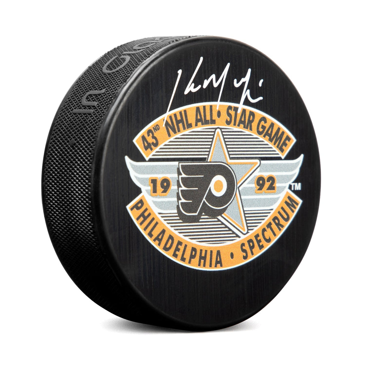 Kirk Mclean Autographed 1992 NHL All-Star Game Puck product image 1, provided for visual reference and product detail review
