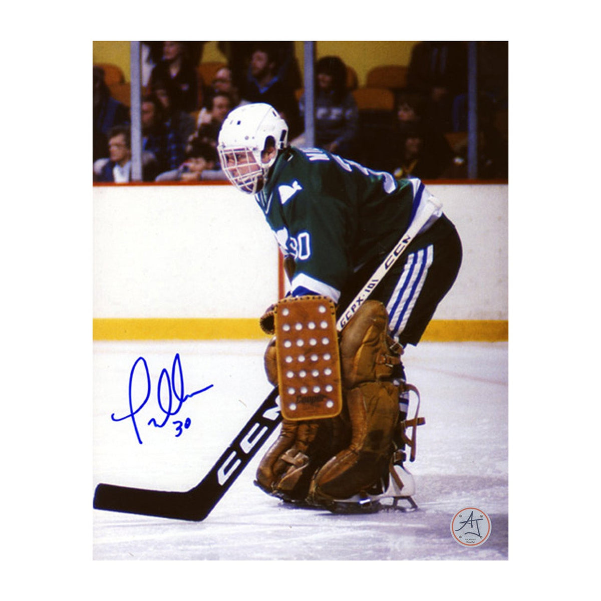 Greg Millen Autographed Hartford Whalers Goalie 8x10 Photo product image 1, provided for visual reference and product detail