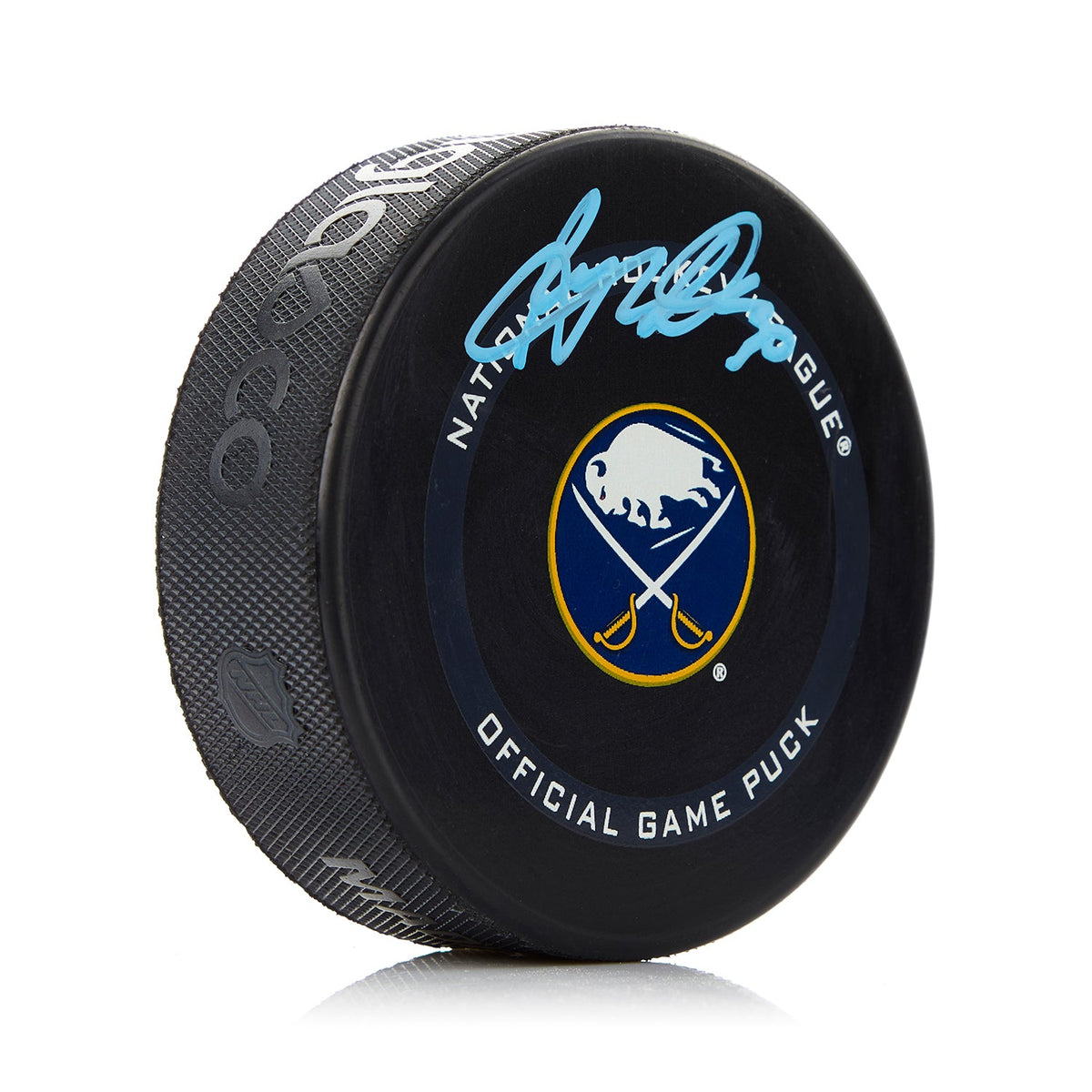 Ryan Miller Buffalo Sabres Signed Official Game Puck product image 1, provided for visual reference and product detail review
