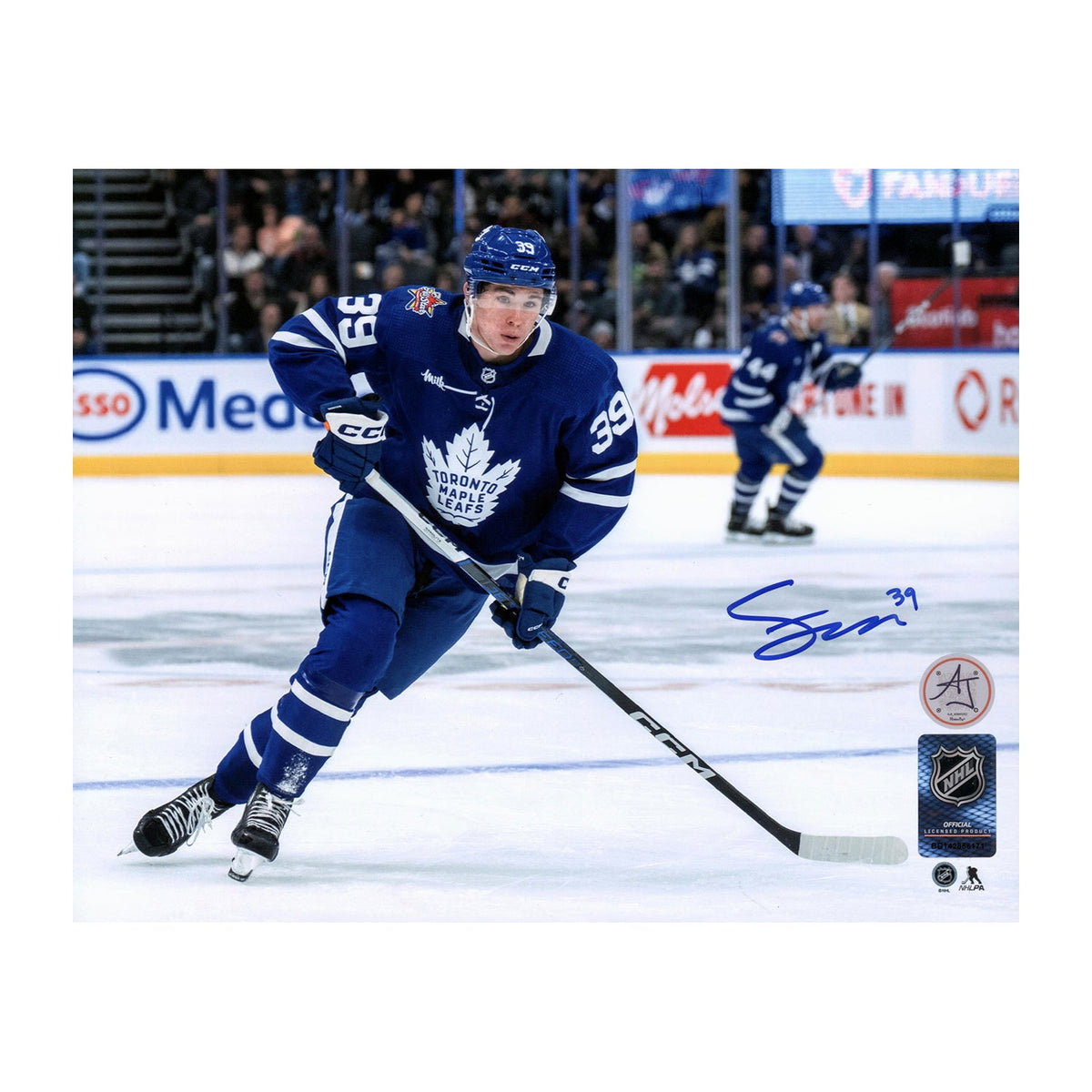 Fraser Minten Autographed Toronto Maple Leafs Hockey 8x10 Photo product image 1, provided for visual reference and product