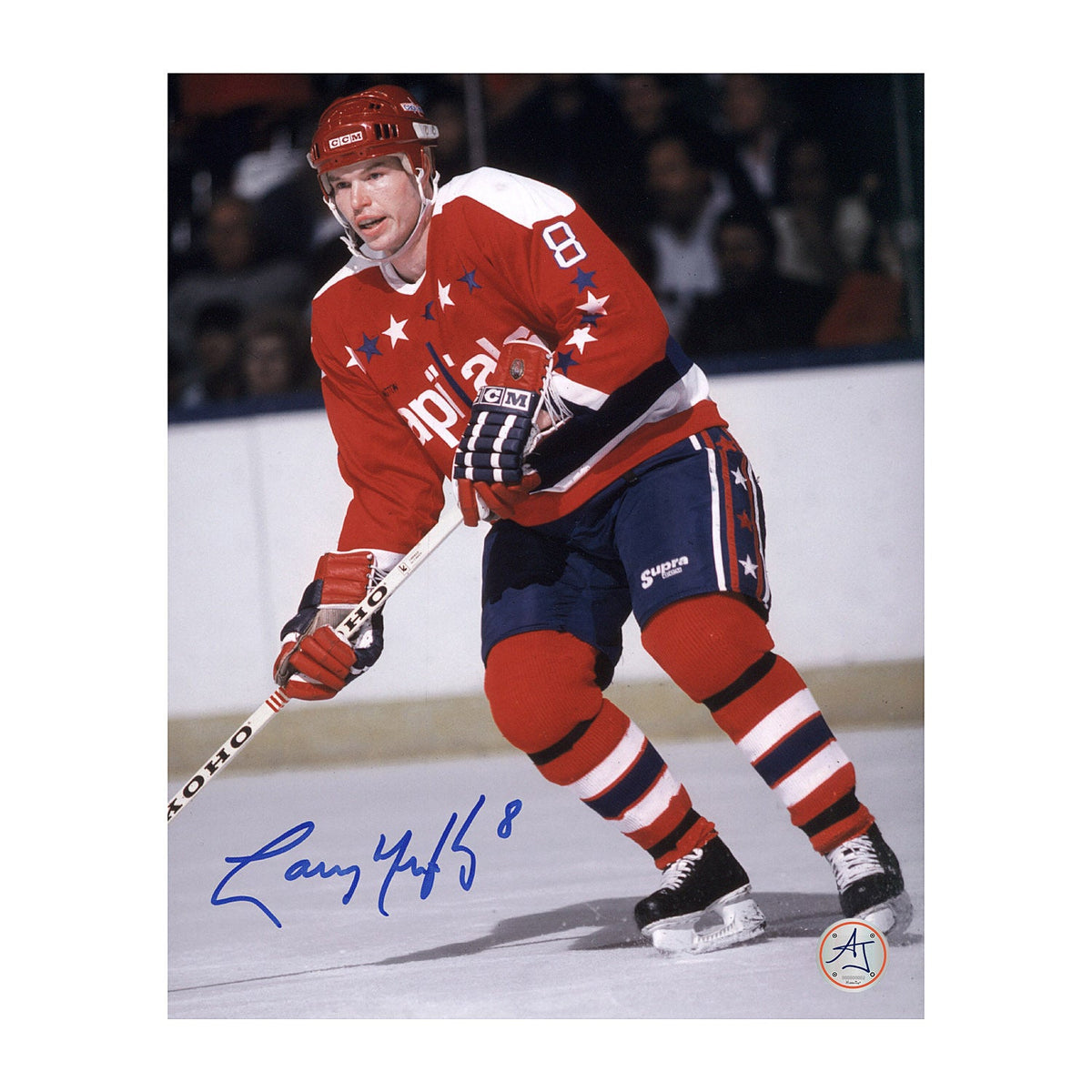 Larry Murphy Signed Washington Capitals Game Action 8x10 Photo product image 1, provided for visual reference and product