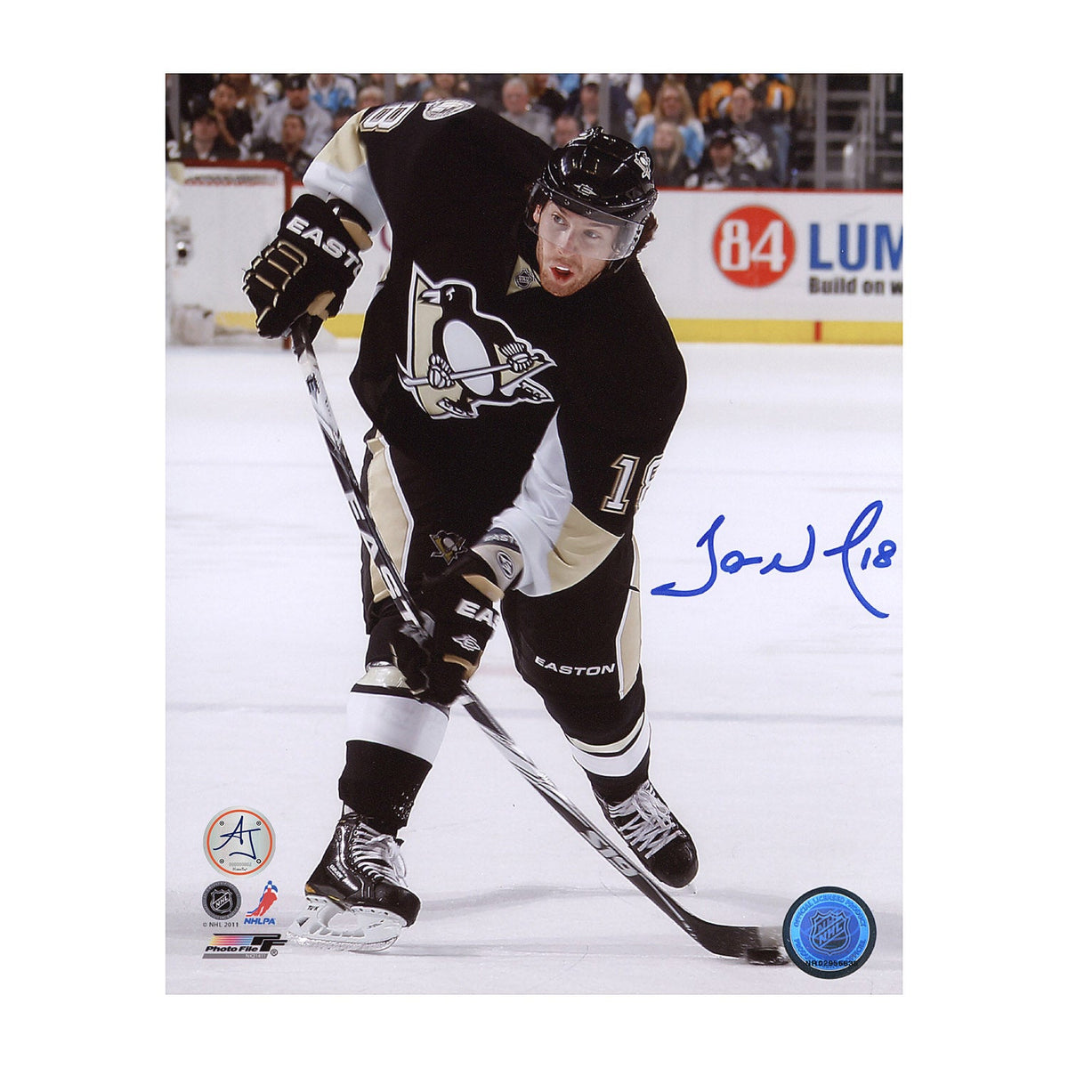 James Neal Autographed Pittsburgh Penguins Shooting 8x10 Photo product image 1, provided for visual reference and product