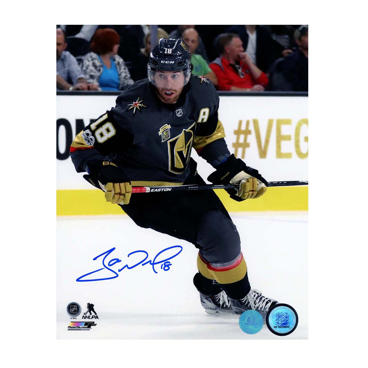 James Neal Autographed Vegas Golden Knights Hockey 8x10 Photo product image 1, provided for visual reference and product