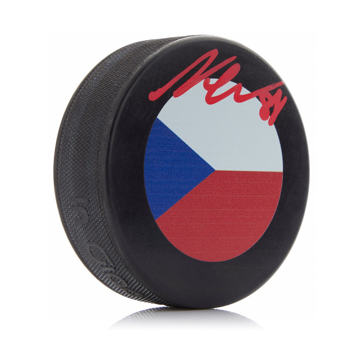 Martin Necas Autographed Czech Republic Hockey Puck product image 1, provided for visual reference and product detail review