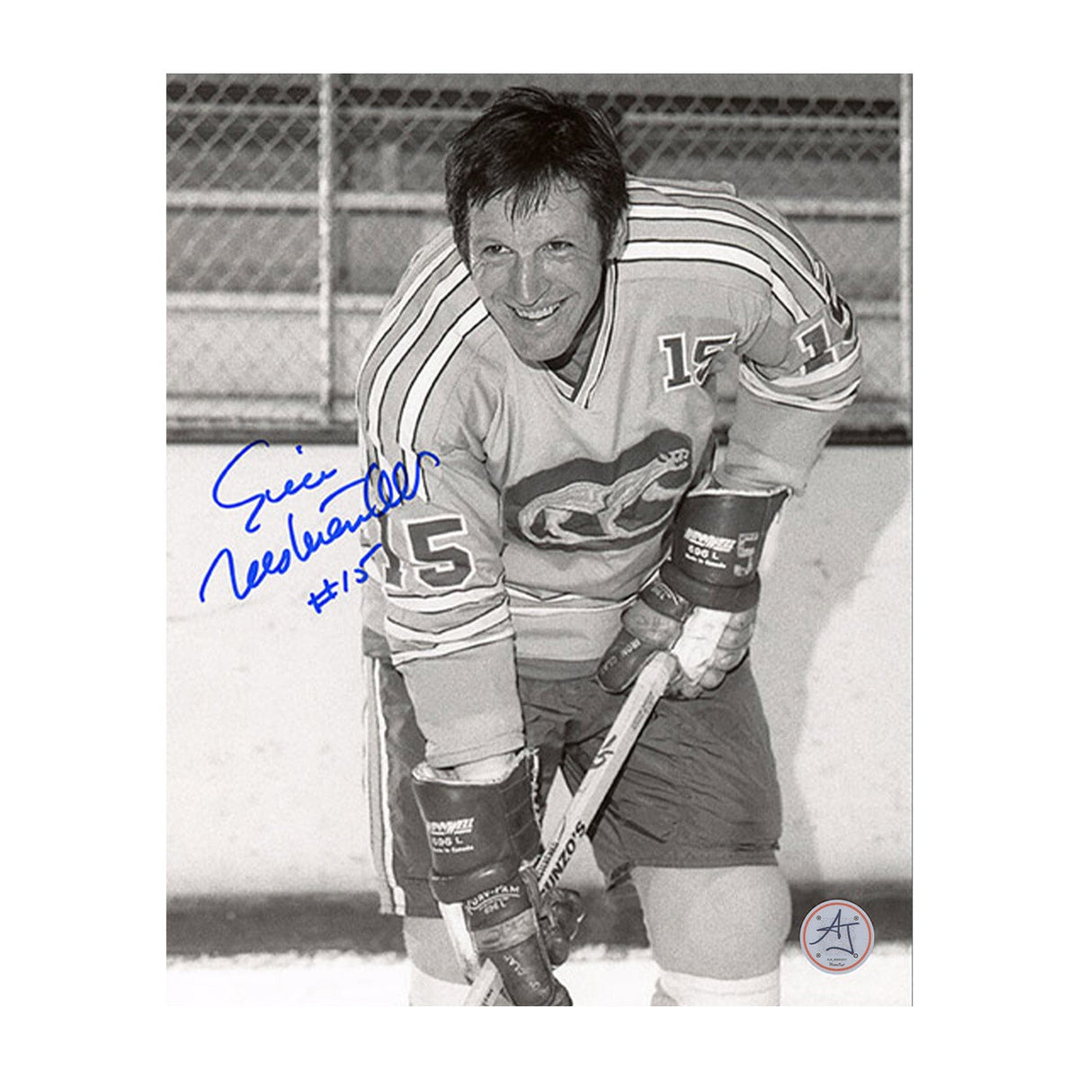 Eric Nesterenko Autographed Chicago Cougars Portrait 8x10 Photo product image 1, provided for visual reference and product