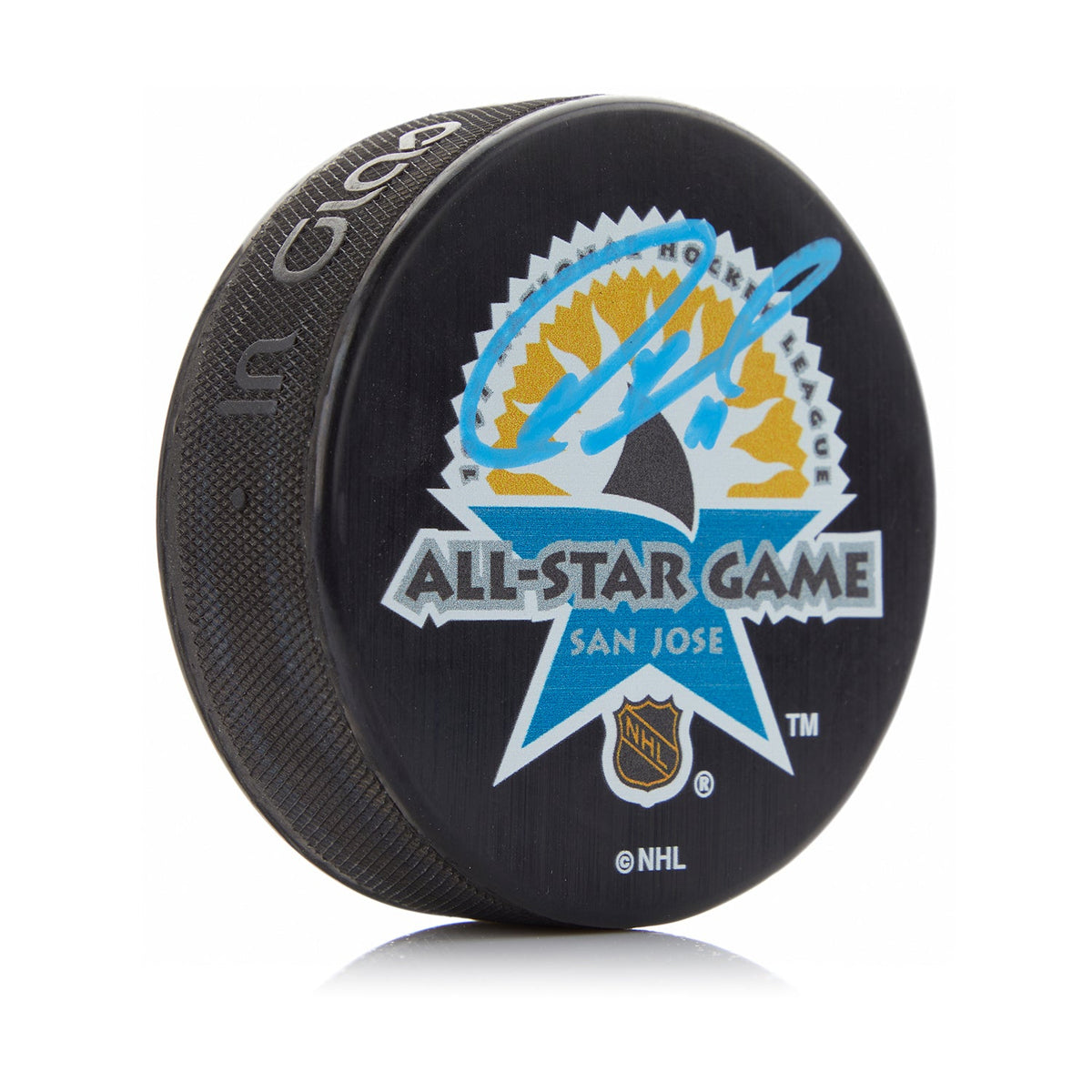 Owen Nolan Autographed 1997 All-Star Game Puck product image 1, provided for visual reference and product detail review
