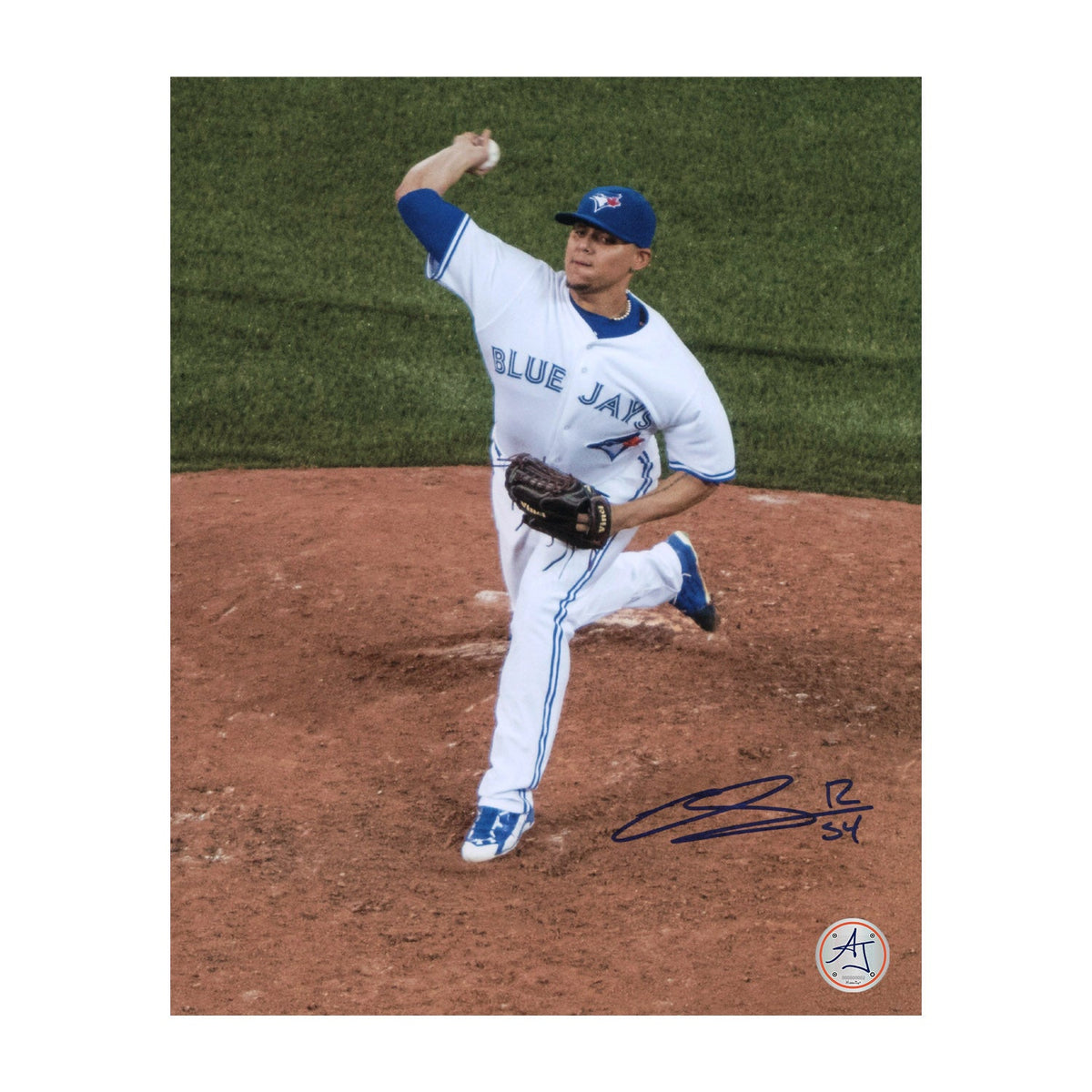 Roberto Osuna Toronto Blue Jays Autographed Rookie Pitching 8x10 Photo product image 1, provided for visual reference and