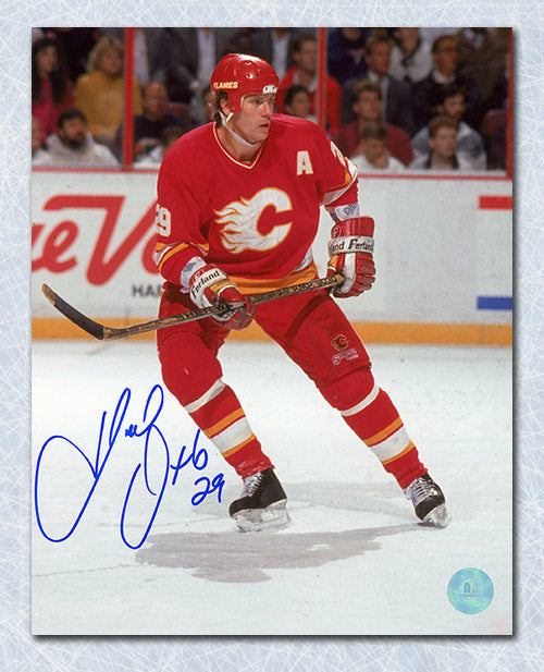 Joel Otto Autographed Calgary Flames Hockey 8x10 Photo product image 1, provided for visual reference and product detail