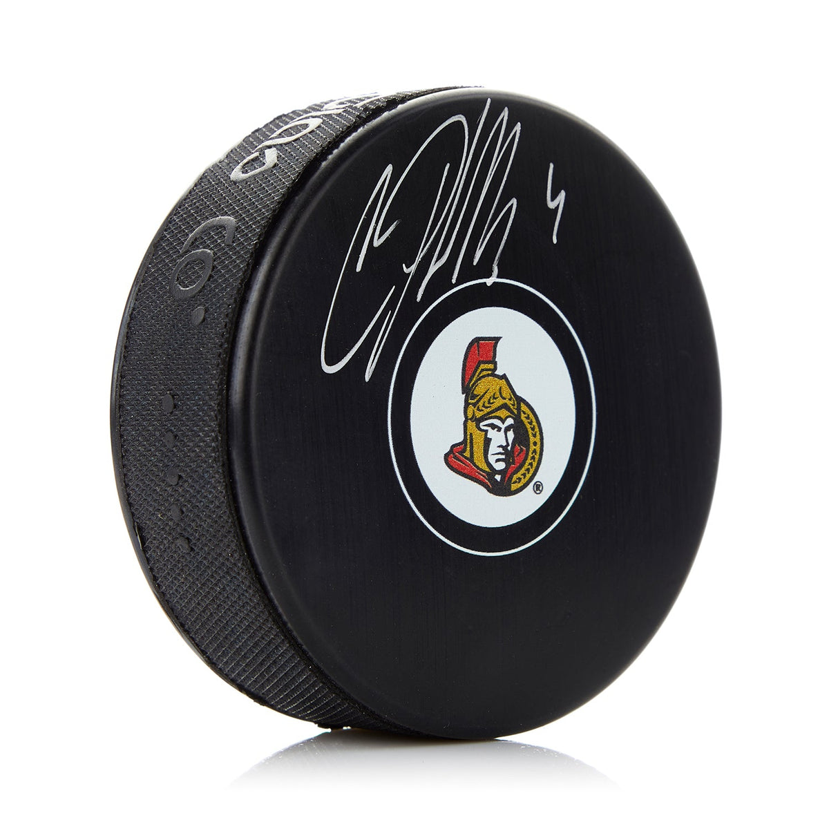 Chris Phillips Ottawa Senators Autographed Hockey Puck product image 1, provided for visual reference and product detail
