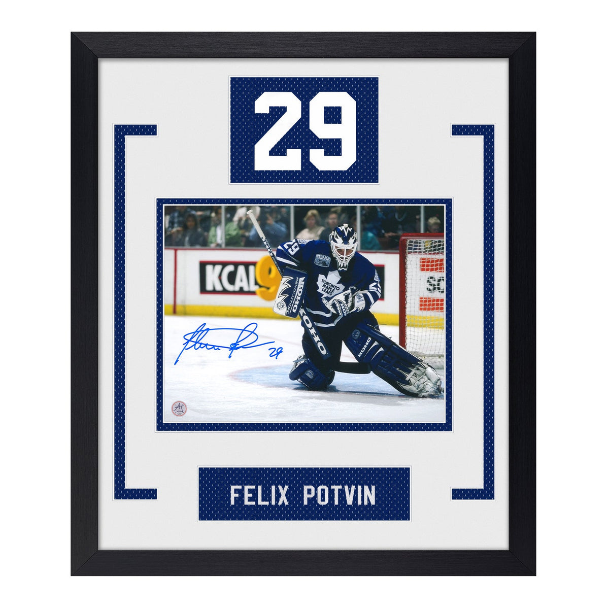 Felix Potvin Signed Toronto Maple Leafs Authentic Number 23x27 Frame product image 1, provided for visual reference and