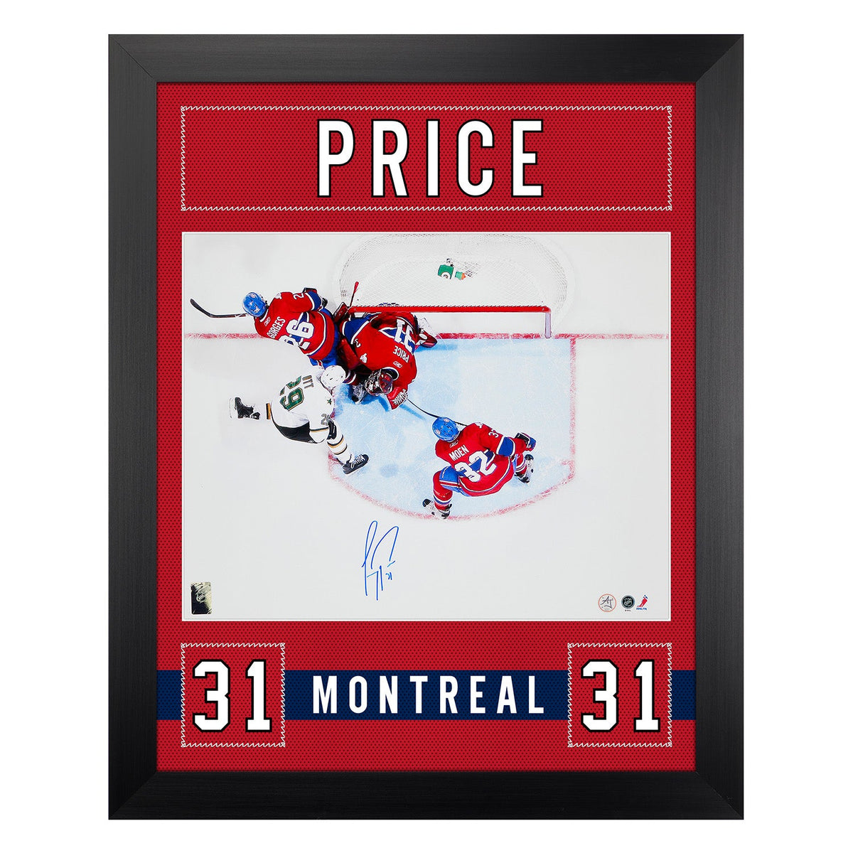 Carey Price Signed Montreal Canadiens Uniform Graphic 26x32 Frame product image 1, provided for visual reference and product