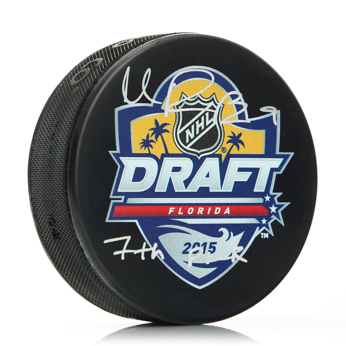 Ivan Provorov Signed 2015 NHL Entry Draft Puck with 7th Pick Note product image 1, provided for visual reference and product