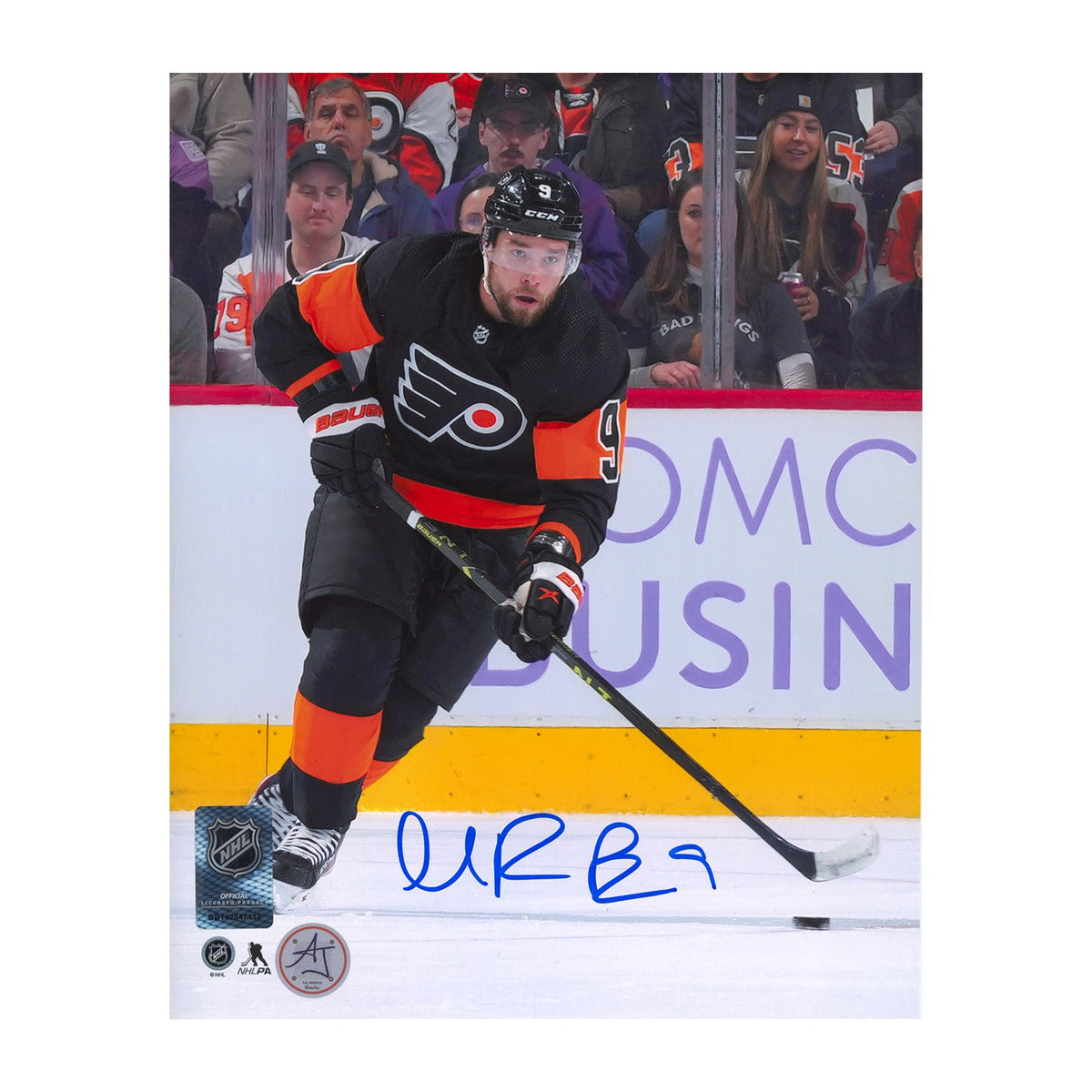 Ivan Provorov Autographed Philadelphia Flyers Game Action 8x10 Photo product image 1, provided for visual reference and