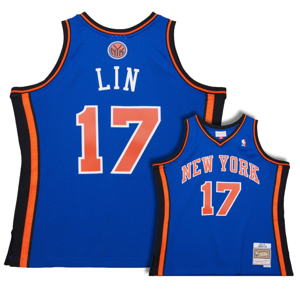 New York Knicks Jeremy Lin Royal 2011-12 Hardwood Classics Swingman Jersey product image 1, provided for visual reference