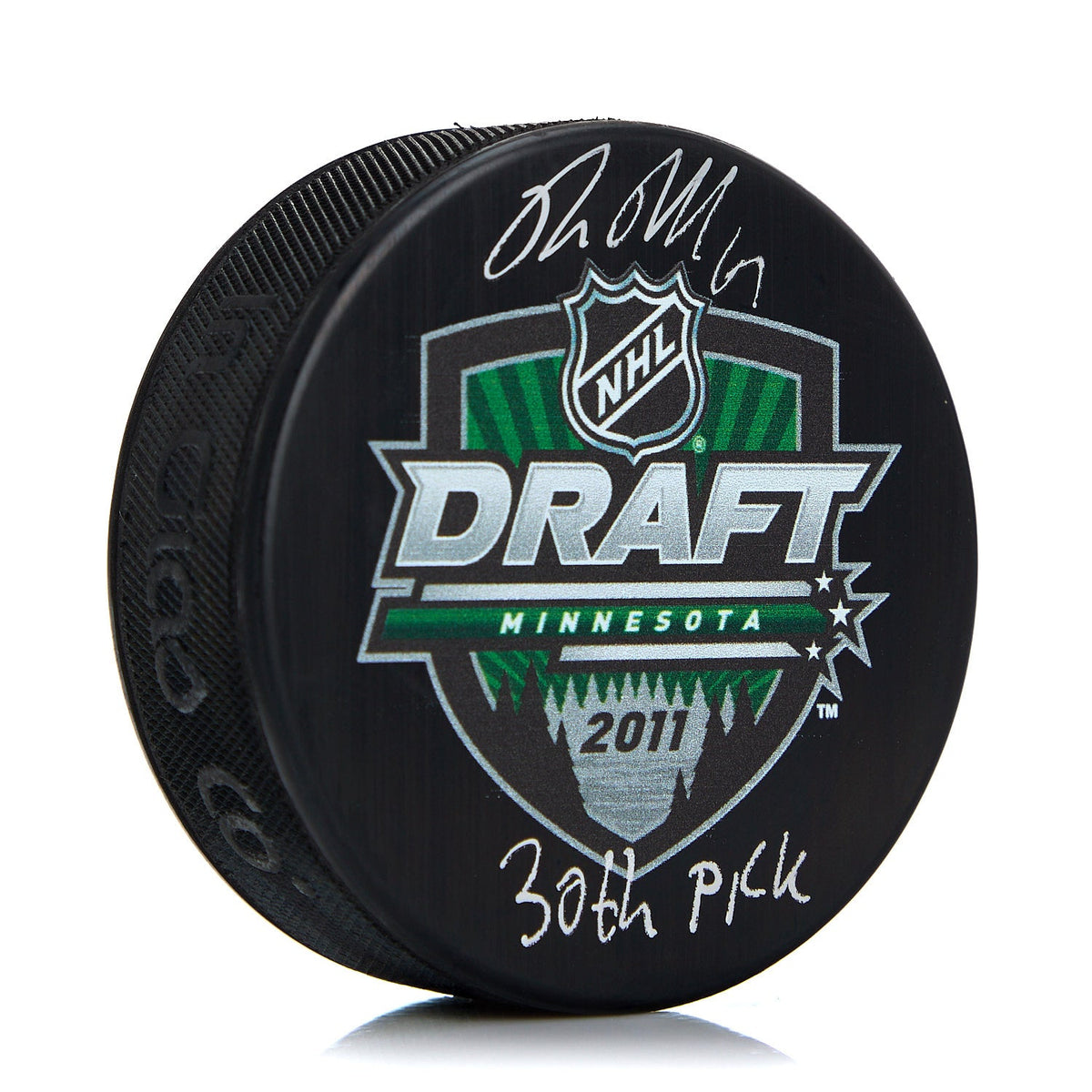 Rickard Rakell Signed 2011 NHL Entry Draft Puck with 30th Pick Note product image 1, provided for visual reference and