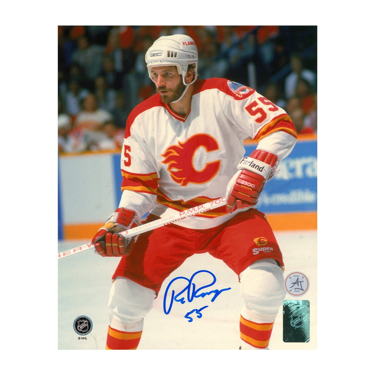 Rob Ramage Autographed Calgary Flames Playoff Finals 8x10 Photo product image 1, provided for visual reference and product