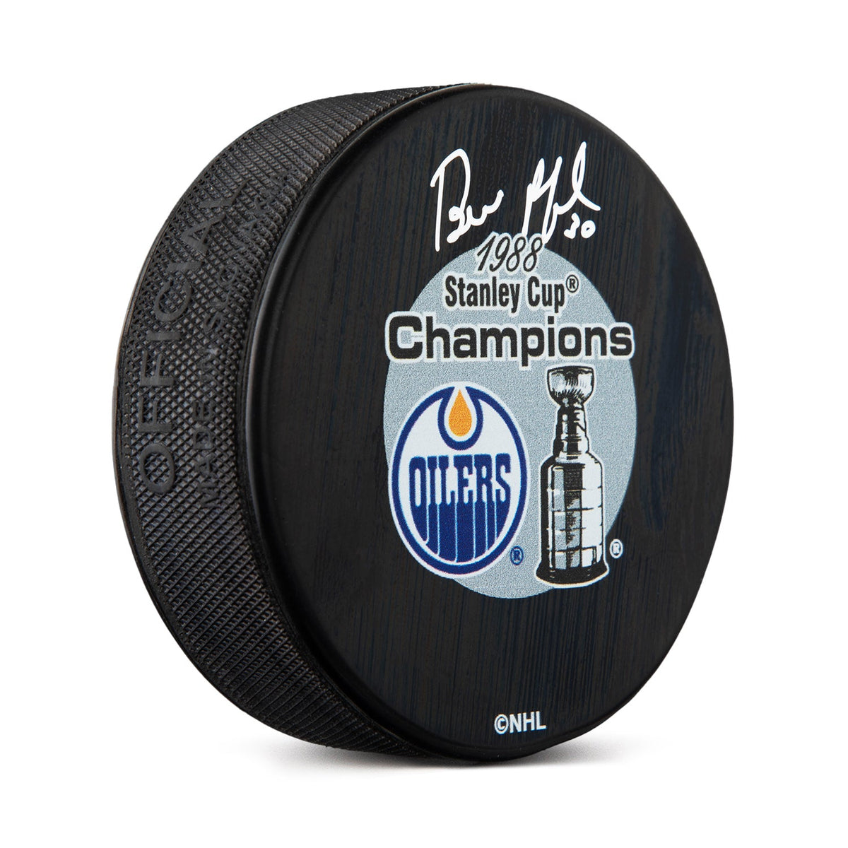 Bill Ranford Autographed Edmonton Oilers 1988 Stanley Cup Puck product image 1, provided for visual reference and product