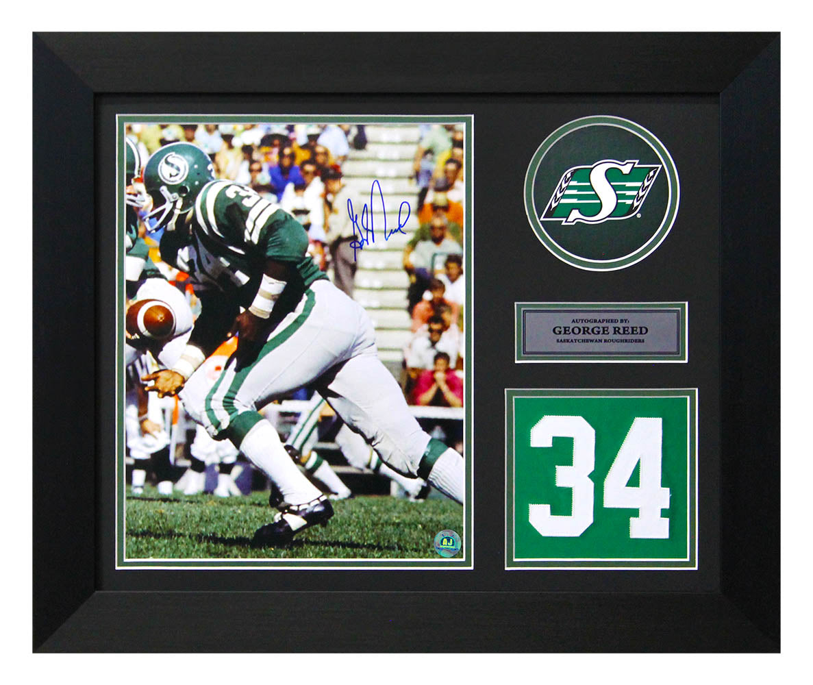 George Reed Signed Saskatchewan Roughriders Game Day Number 20x24 Frame product image 1, provided for visual reference and