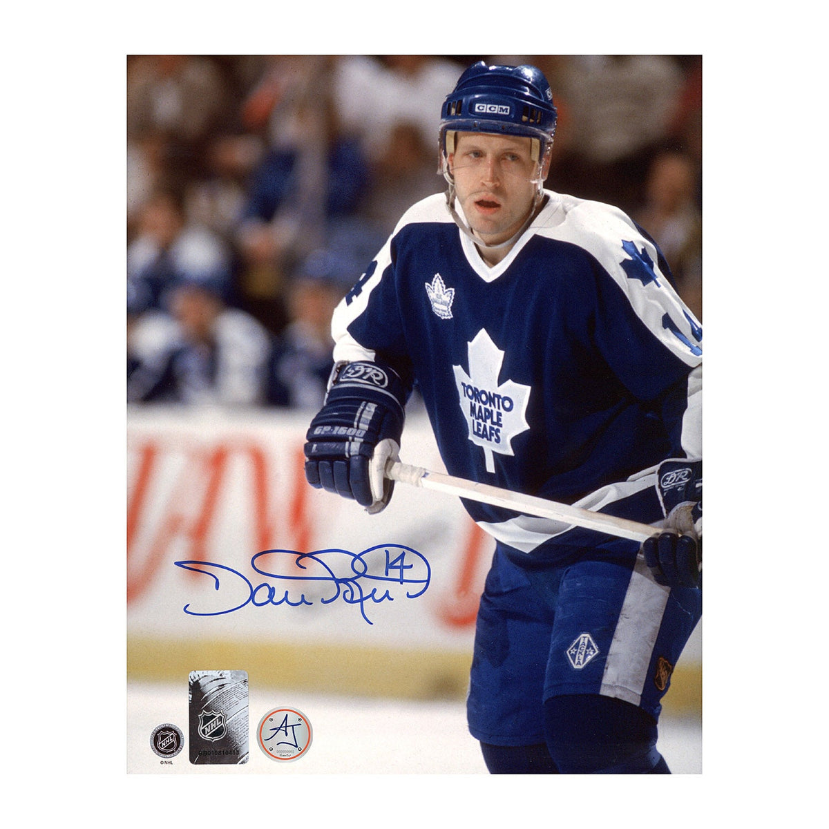Dave Reid Autographed Toronto Maple Leafs Game Action 8x10 Photo product image 1, provided for visual reference and product