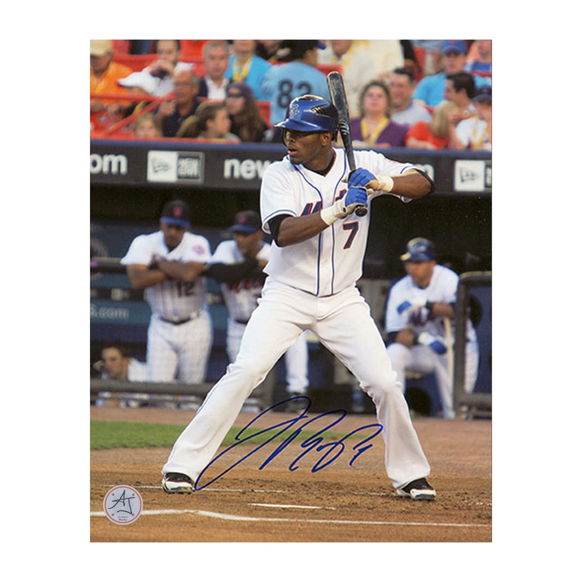 Jose Reyes Autographed New York Mets Baseball 8x10 Photo product image 1, provided for visual reference and product detail