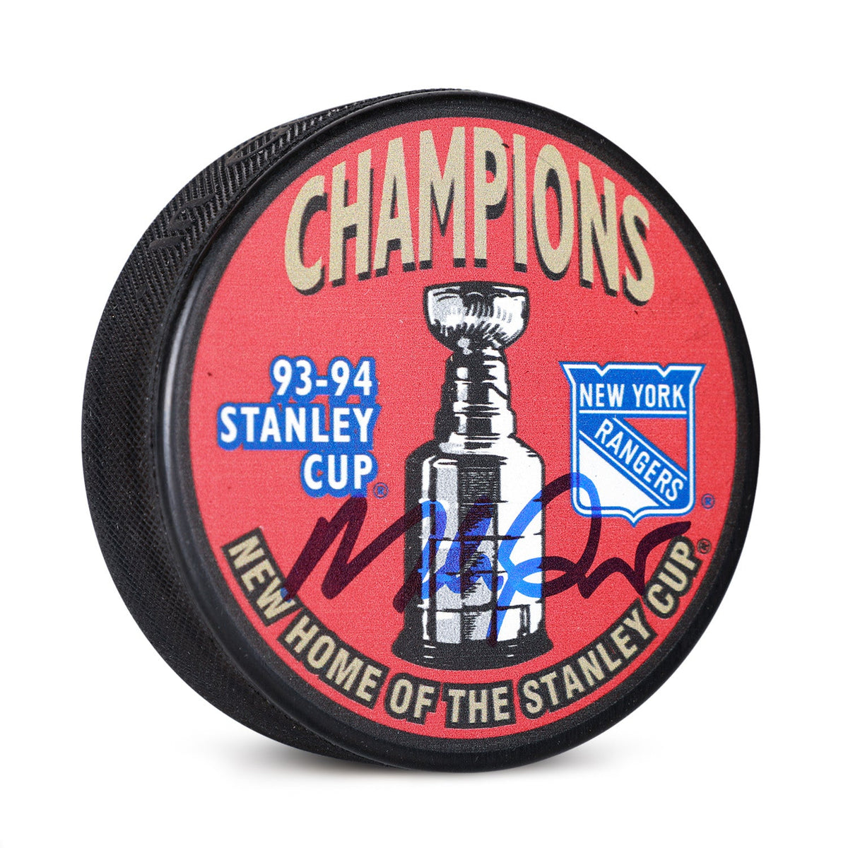 Mike Richter Autographed New York Rangers 1994 Stanley Cup Champions Puck product image 1, provided for visual reference and