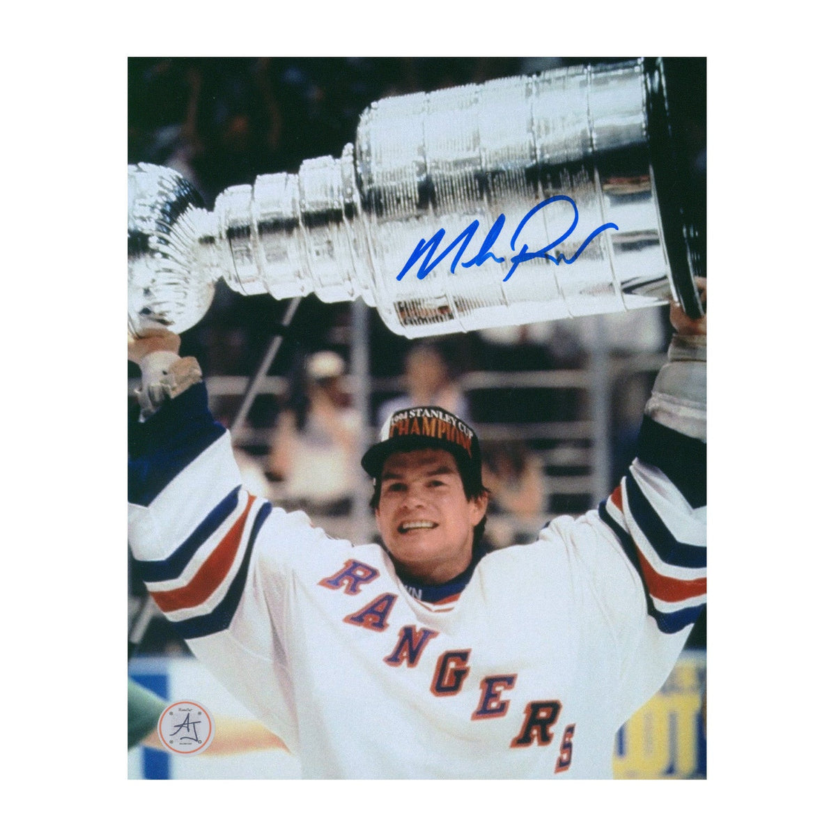 Mike Richter Autographed New York Rangers Stanley Cup 8x10 Photo product image 1, provided for visual reference and product