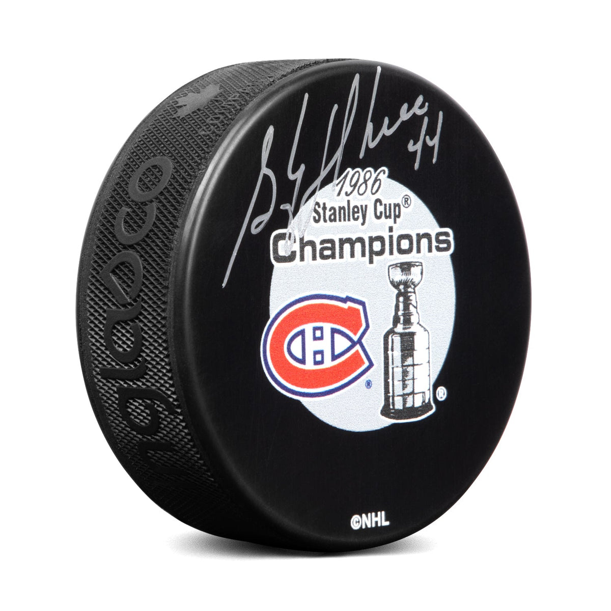 Stephane Richer Signed Montreal Canadiens 1986 Stanley Cup Champions Puck product image 1, provided for visual reference and