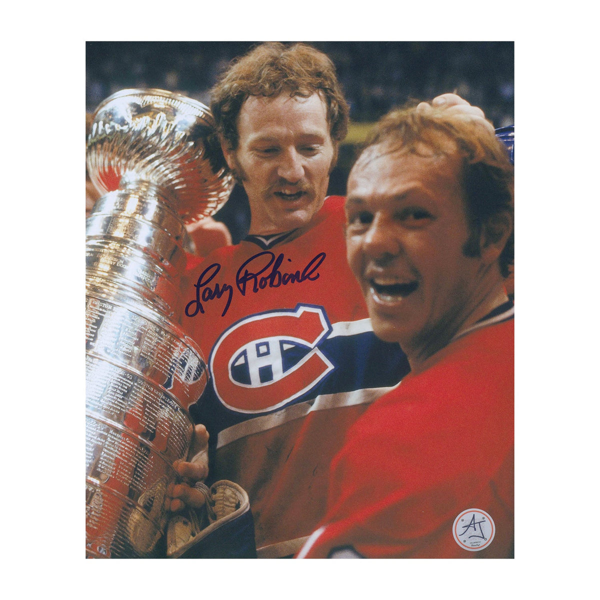 Larry Robinson Signed Montreal Canadiens Stanley Cup 8x10 Photo product image 1, provided for visual reference and product