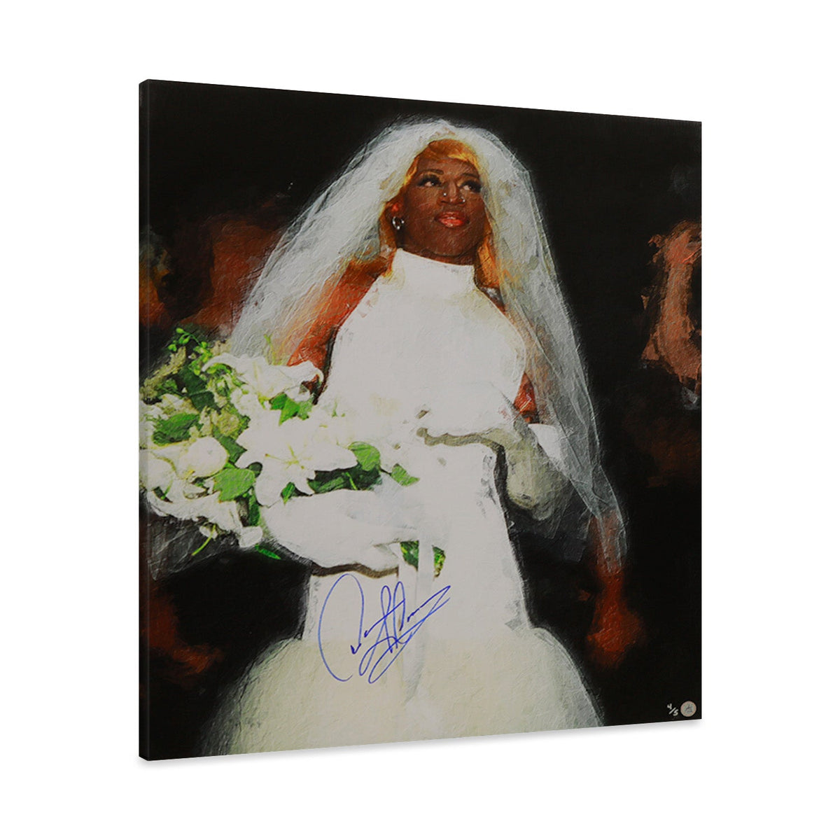 Dennis Rodman Autographed Wedding Dress 26x32 Art Canvas /5 product image 1, provided for visual reference and product