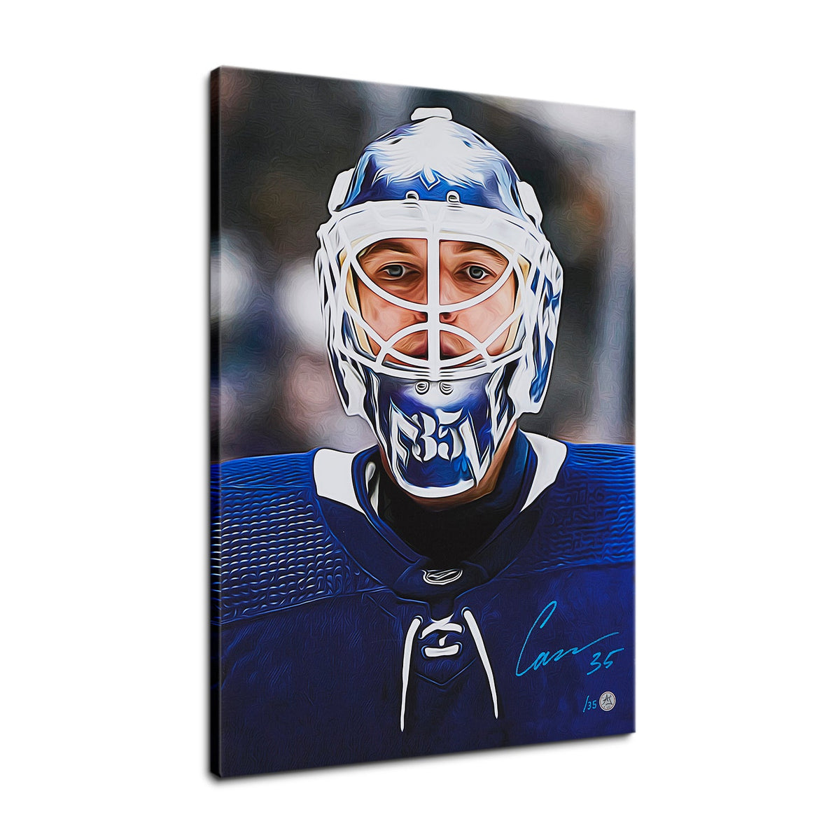 Ilya Samsonov Signed Toronto Mask Portrait 18x26 Art Canvas /35 product image 1, provided for visual reference and product