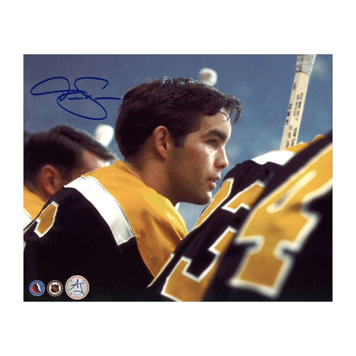 Derek Sanderson Bruins Rookie Autographed Rookie Bench 8x10 Photo product image 1, provided for visual reference and product