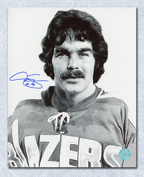 Derek Sanderson Autographed Philadelphia Blazers Portrait 8x10 Photo product image 1, provided for visual reference and