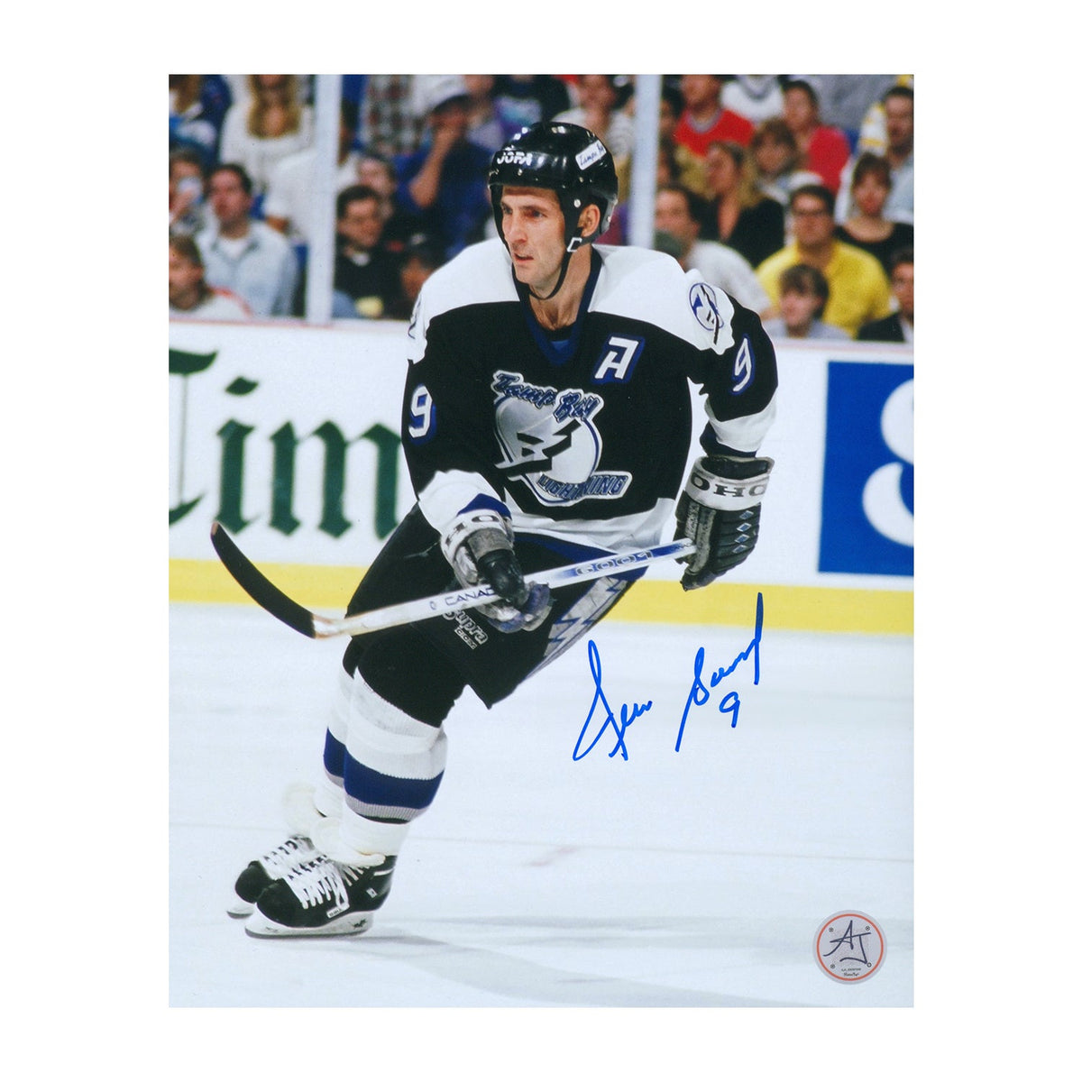 Denis Savard Autographed Tampa Bay Lightning Hockey 8x10 Photo product image 1, provided for visual reference and product