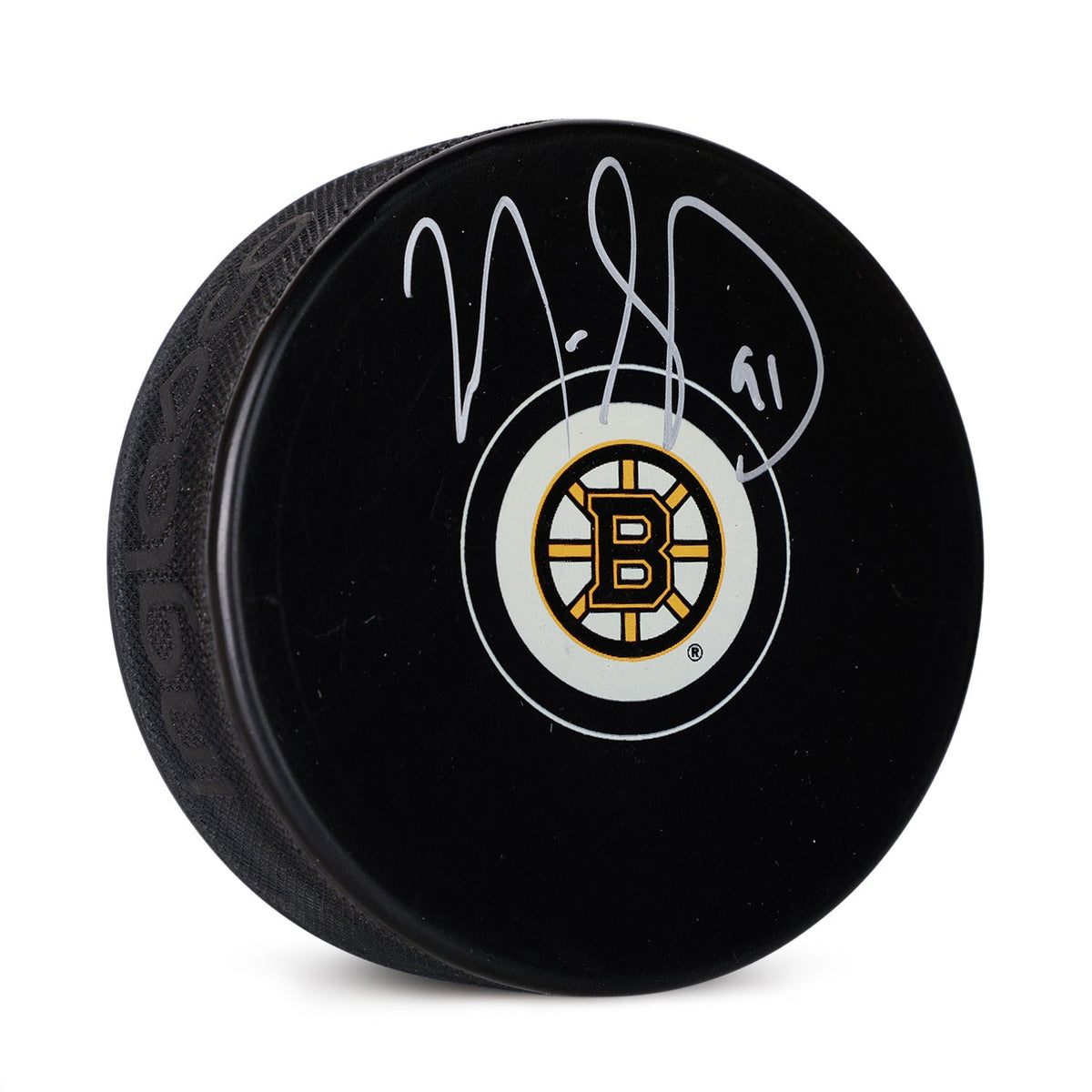 Marc Savard Autographed Boston Bruins Hockey Puck product image 1, provided for visual reference and product detail review