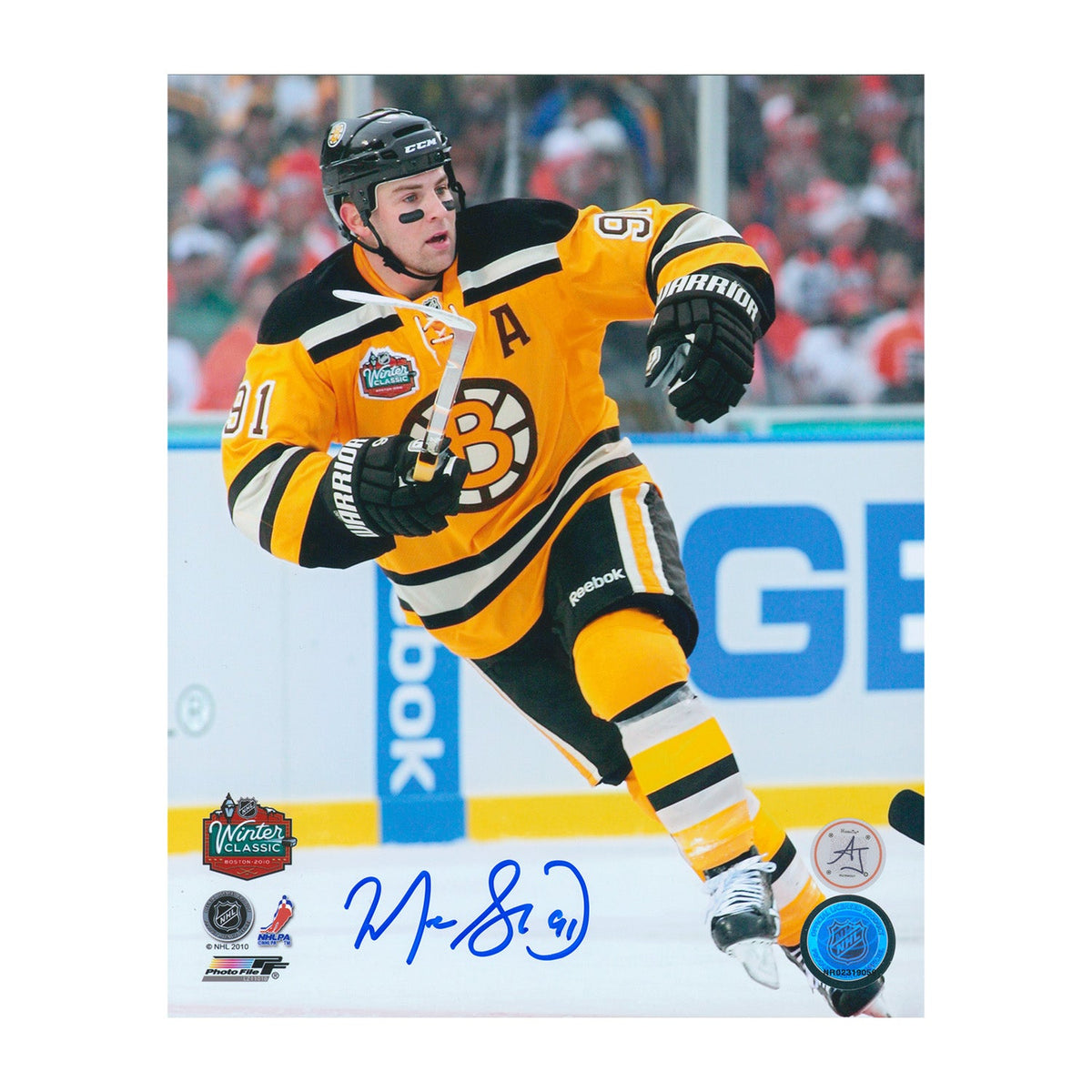 Marc Savard Autographed Boston Bruins Winter Classic 8x10 Photo product image 1, provided for visual reference and product