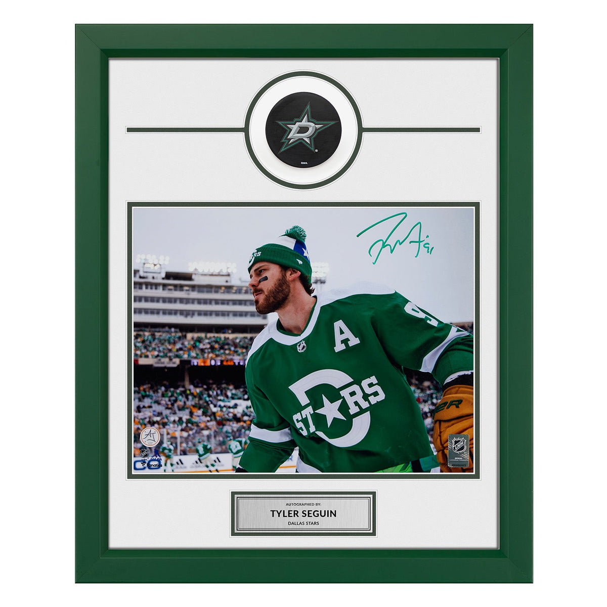 Tyler Seguin Dallas Stars Signed 2020 Winter Classic 20x24 Frame product image 1, provided for visual reference and product