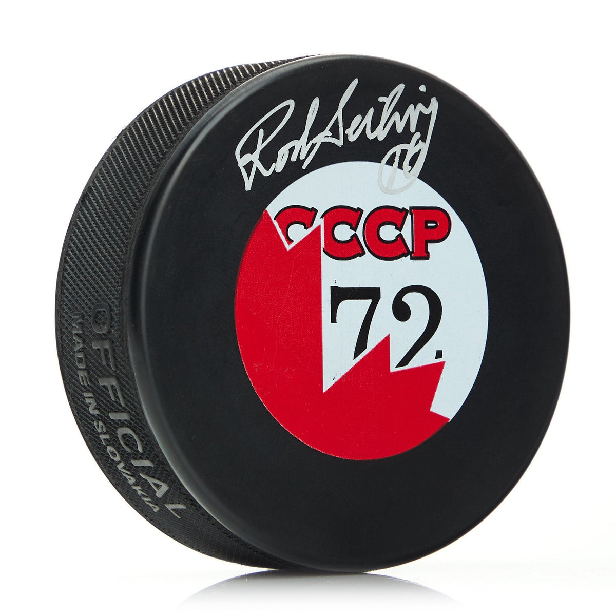Rod Seiling Signed 1972 Summit Series Canada CCCP Hockey Puck product image 1, provided for visual reference and product