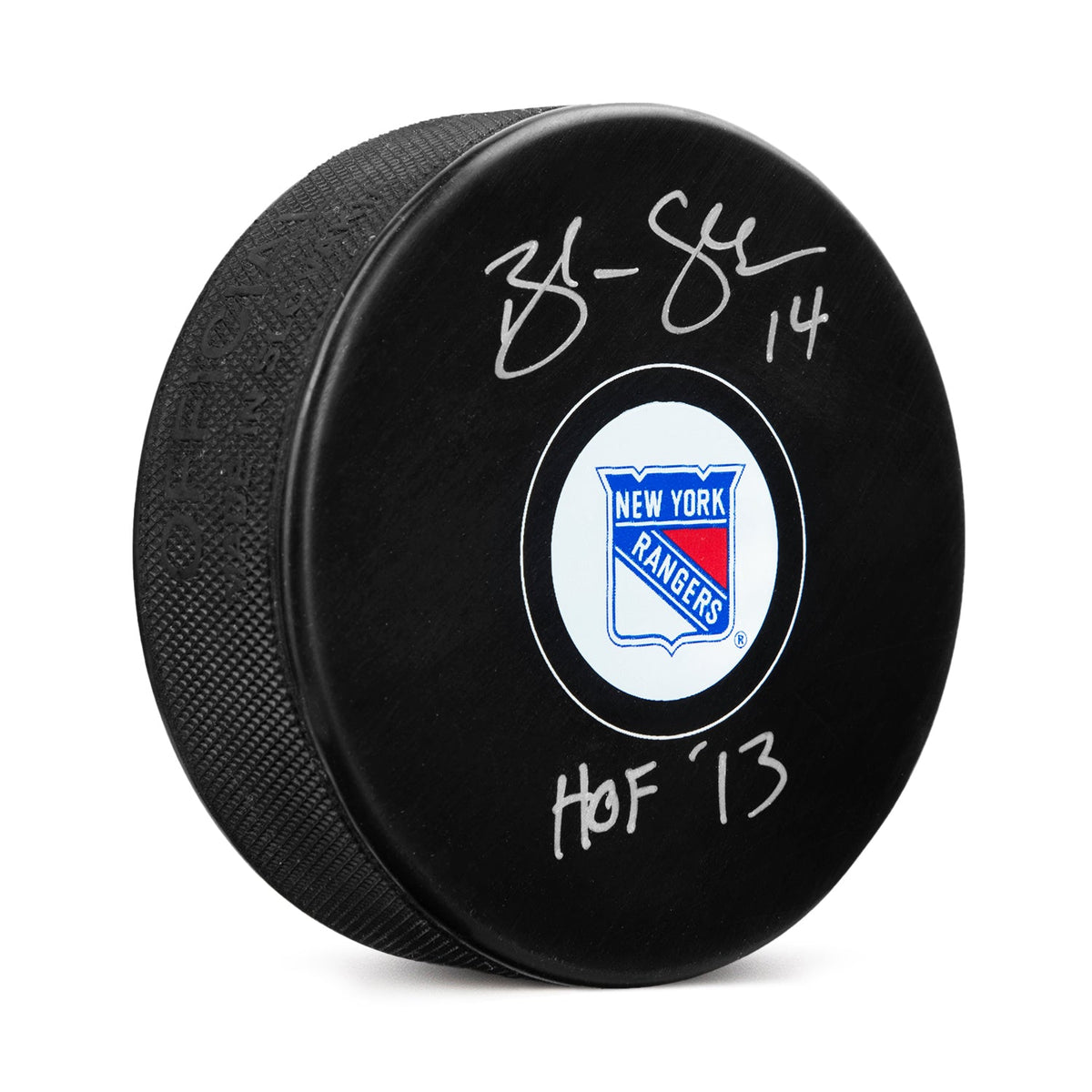 Brendan Shanahan Signed New York Rangers Hockey Puck with HOF Note product image 1, provided for visual reference and
