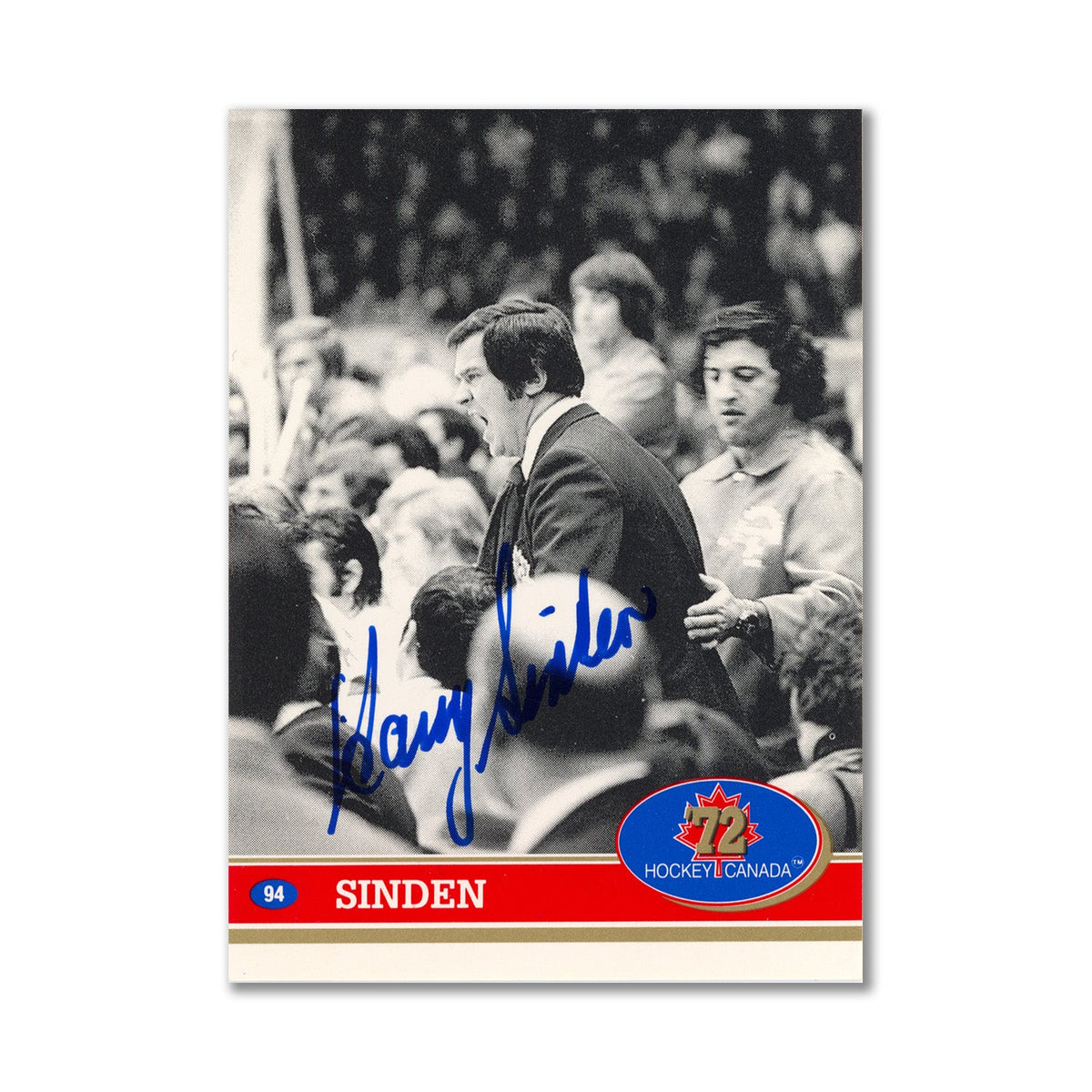 Autographed 1991 Future Trends #94 Harry Sinden Hockey Card product image 1, provided for visual reference and product