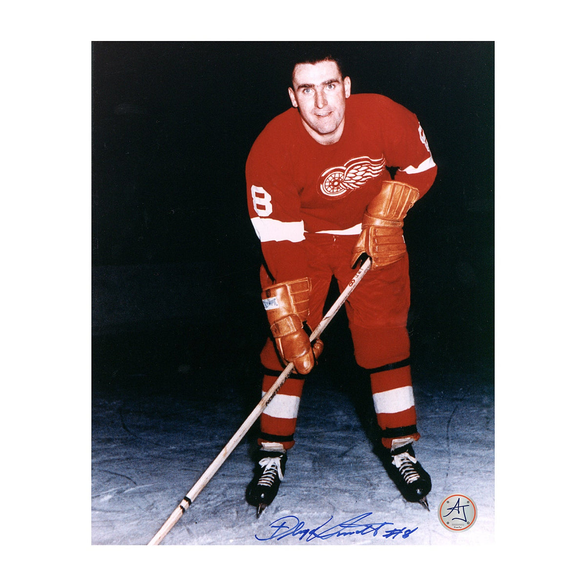 Floyd Smith Autographed Detroit Red Wings Hockey 8x10 Photo product image 1, provided for visual reference and product