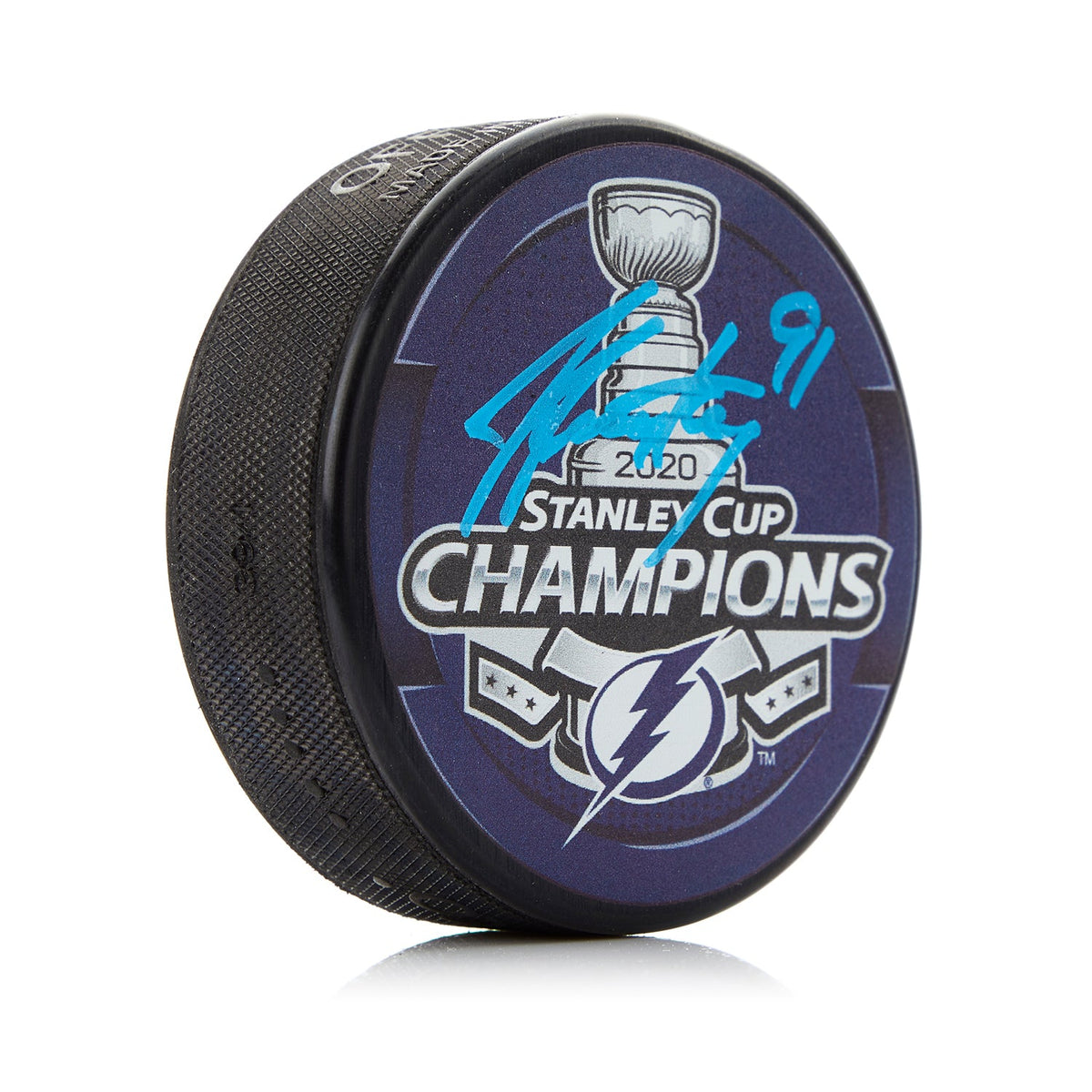 Steven Stamkos Signed Tampa Bay Lightning 2020 Stanley Cup Puck product image 1, provided for visual reference and product