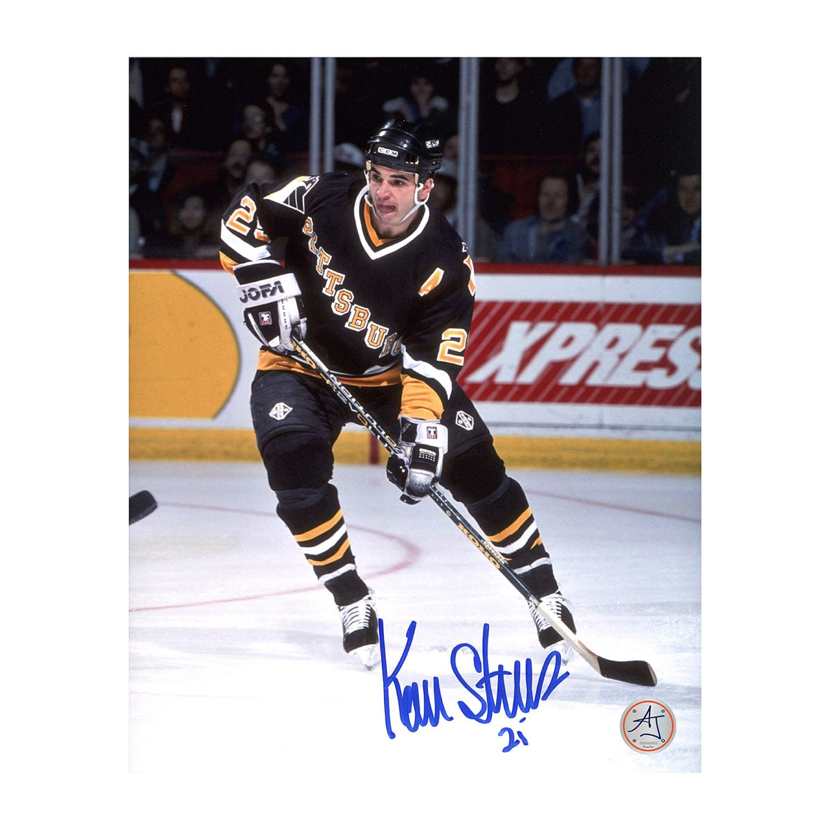 Kevin Stevens Autographed Pittsburgh Penguins Hockey 8x10 Photo product image 1, provided for visual reference and product