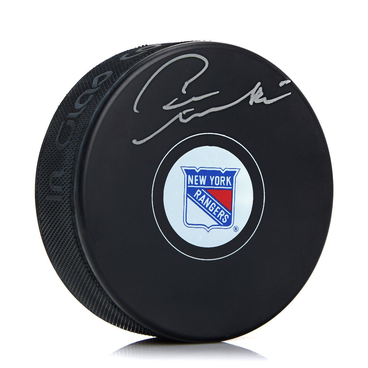 Pete Stemkowski Autographed New York Rangers Hockey Puck product image 1, provided for visual reference and product detail