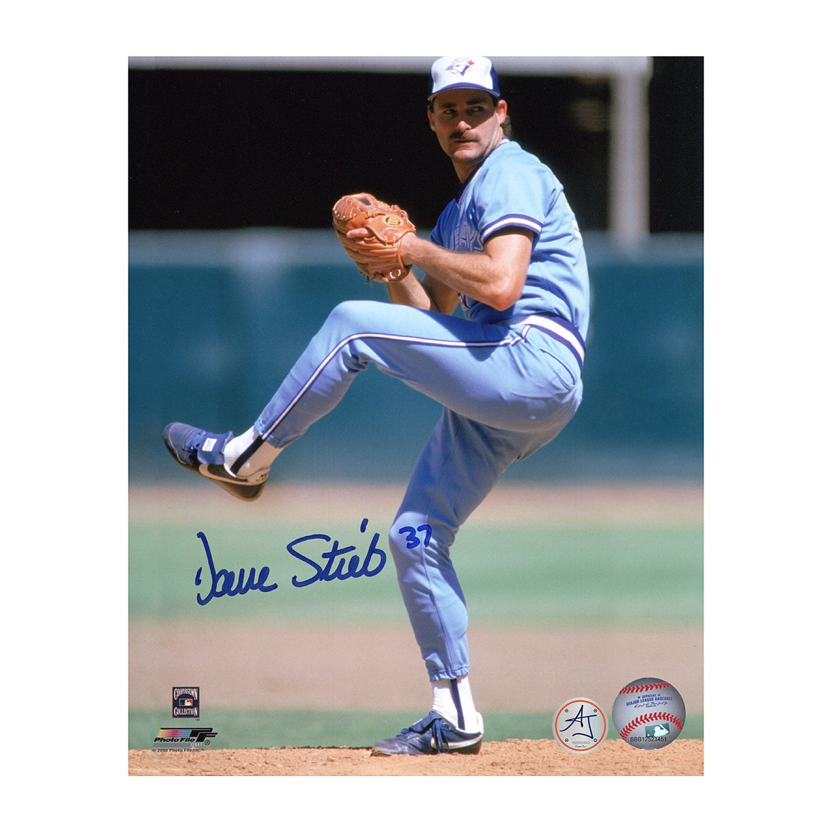 Dave Stieb Autographed Toronto Blue Jays Pitching 8x10 Photo product image 1, provided for visual reference and product