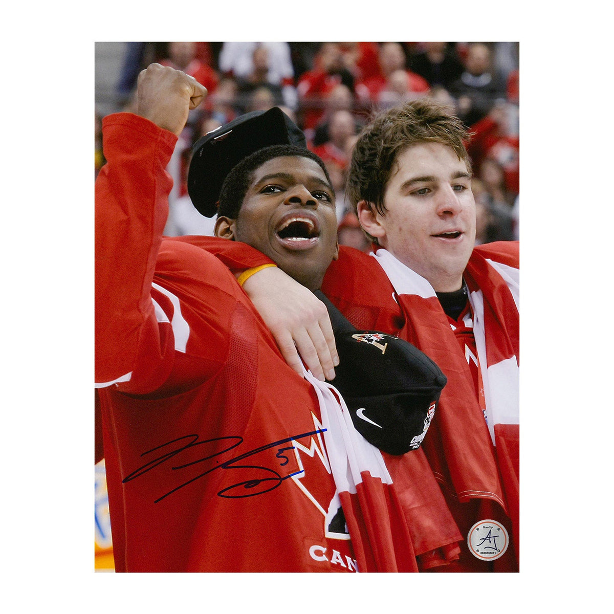 PK Subban Signed Team Canada World Junior Gold Medal 8x10 Photo product image 1, provided for visual reference and product