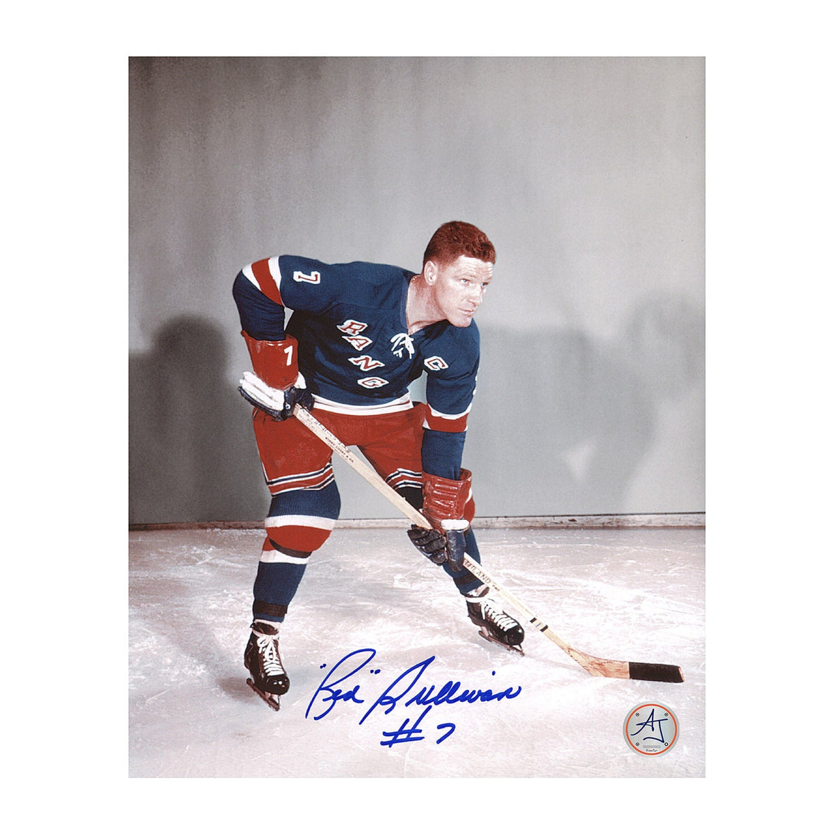 Red Sullivan Autographed New York Rangers Hockey 8x10 Photo product image 1, provided for visual reference and product